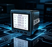 EASTSONG ES600E-E4/E3 Meter Daya Multifungsi Tiga Fasa Kelas 0.5S Analisis Harmonik RS485 Modbus RTU Meter Panel LCD IP65