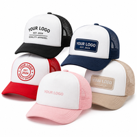 Topi Trucker Busa Sablon Logo Kustom Grosir dengan Bagian Belakang Berjaring dan Penutup Snapback yang Dapat Disesuaikan untuk Memancing dan Acara Luar Ruangan