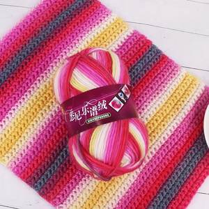 Amber's DIY Handmade <span class=keywords><strong>Islandais</strong></span> Laine Segment Dyed Hat Scarf Sydney Music Score Fil épais Laine mélangée Prix spécial - Product Image 3