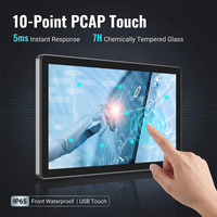 Écran tactile capacitif PCAP de 23,8, 27, 32, 43 pouces, haute luminosité, interface VGA USB RS232, vente en gros, pour point de vente (PDV)