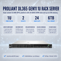 Server Rak DL365 Gen11 DL325 Gen12 DL320 1U VPN File PCIe SSD SATA Memori Hot Swap Enclosure Pusat Data