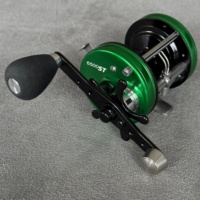 Seehoo Promotion Moulinet de pêche baitcasting 6500 entièrement métallique, pour droitier, rapport de transfert 5.3:1, manivelle simple, pour surf, lac, rivière