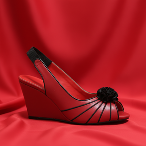 נעלי סלינגבק לבנות בהתאמה אישית, עשויות סאטן PU, עם עקב דק, סוליית גומי וסוליית ביניים, אופנתיות וטרנדיות לאביב/קיץ - Product Image 1