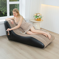 Canapé-lit gonflable portable Highwin moderne et pliable pour couple, résistant à l'eau, pour extérieur, salon, chambre, idéal pour les personnes qui recherchent la détente