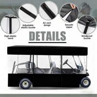 Housse de protection robuste pour chariot de golf en Oxford 600D, imperméable et résistante aux UV, pour 6 personnes, avec portes