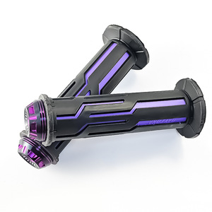 Qiangye <b>Motorcycle</b> Handlebar <b>Grips</b> 6 In Black Purple Universal Modification Parts For Off Road Vehicles And Skateboards - Product Image 3