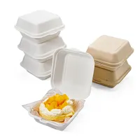 खाद्य कंटेनर biodegradable दोपहर के भोजन के बॉक्स डिस्पोजेबल गन्ना खोई लुगदी कागज दोपहर के भोजन के बॉक्स