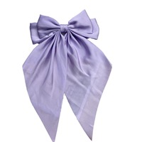Pince à cheveux de 21cm avec nœud pour femmes, grand tissu, ruban en satin, pince à ressort, accessoires pour cheveux, style élégant, occasions spéciales