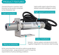 Aice Tech ABSD-113 Thermomètre infrarouge en ligne Sonde de température sans contact Mesure de température industrielle 4-20mA