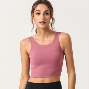 Top Deportivo Corto de Yoga para <span class=keywords><strong>Mujer</strong></span> 2025, con Soporte Alto, Acolchado, Anti-Impactos, Nuevo Producto, <span class=keywords><strong>Tirantes</strong></span> Cruzados en la Espalda, Transpirable, para Fitness y Deportes - Product Image 3