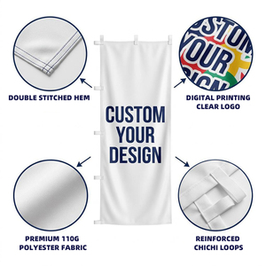 Bandiera Nobori Personalizzata Stampata su Due Lati in Tessuto Poliestere <span class=keywords><strong>per</strong></span> Pubblicità Design Stampa Digitale - Product Image 2
