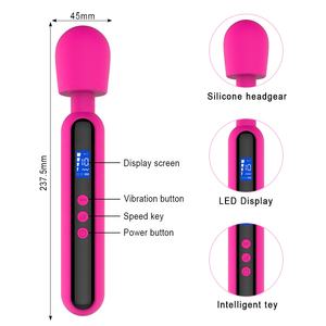 Juguetes novedosos para adultos vibrador de punto G vibración potente vibrador de varita mágica Led masajeador de varita USB - Product Image 4