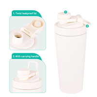 Gobelet isotherme de camping en acier inoxydable double paroi anti-fuite de 26 oz avec poignée, isolation thermique de 12 à 24 heures