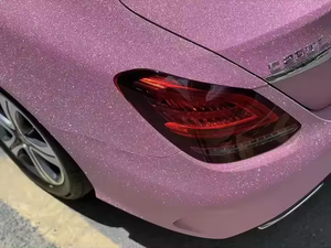 Usine en gros mousseux rose perle diamant poudre film d'emballage de voiture film changeant de couleur de voiture mat diamant poudre - Product Image 6