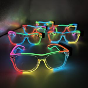 Colore di vendita caldo trasparente luce su occhiali <span class=keywords><strong>da</strong></span> vista lampeggiante senza fili partito Favor occhiali a LED - Product Image 5