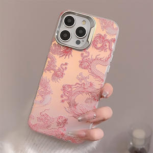 <span class=keywords><strong>Dragon</strong></span> rose de rêve pour iPhone 15 16 Pro Max 14 pour Apple 13-National Trend Galvanoplastie Hard Case Compatible PC Mobile Phone - Product Image 1