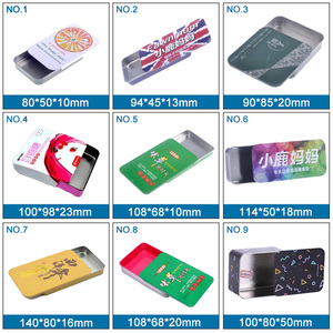 Cá nhân hình chữ nhật trượt nắp hộp thiếc cho nước hoa rắn Lip Balm bao bì trượt Bìa tin trường hợp - Product Image 6