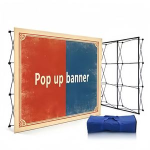 Expositor de Pancartas Portátil, Ecológico, Moderno, Enrollable, Plegable, Desmontable, de Aluminio, con 6 Estantes, Fácil de Montar - Product Image 1