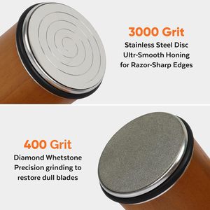 Kit d'affûtage de couteaux à roulettes : bois de hêtre de qualité supérieure, guide magnétique. Affûtage facile et <span class=keywords><strong>efficace</strong></span> pour les chefs et les cuisiniers amateurs. - Product Image 4