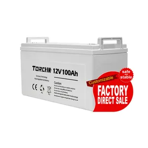 Torchn Agm Diepe Cyclus Zonne-Energie Opslag Gel Batterij 12V 100ah 150ah 200ah 300ah Zonnepanelen Batterij Batterie Gel Solaire