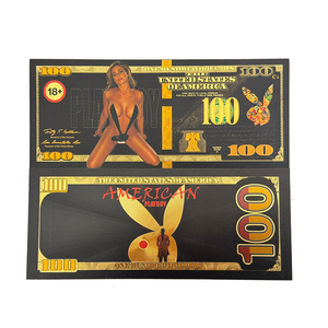 8 modèles de billets de 100 dollars américains noirs magnifiques plaqués or 24 carats pour cadeaux - Product Image 4