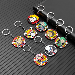 <span class=keywords><strong>Porte</strong></span>-clés One Piece Conan, pendentif rotatif rond, motif anime Luffy Zoro Chopper, cadeau - Product Image 2
