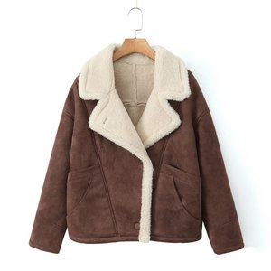 Nuova Collezione Autunno-Inverno 2025: <span class=keywords><strong>Cappotto</strong></span> in Pelliccia d'Agnello da <span class=keywords><strong>Donna</strong></span>, Moda Elegante e Comoda, Stile Retrò - Product Image 2