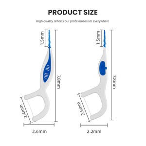 Cepillo Ineterdental de goma de ortodoncia suave, selecciones dentales de silicona, 2 en 1, limpieza de dientes, selecciones interdentales - Product Image 2
