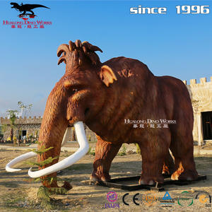 동물원 공원 정원 장식을위한 실물 크기 동물 모델 애니메이션 시뮬레이션 아프리카 코끼리 동상 - Product Image 5