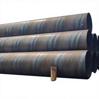 Pipa Baja Dilas Spiral Diameter Besar Standar ASTM 6m/12m Berlapis Anti-korosi 3LPE FBE untuk Pipa Saluran Minyak dan Gas