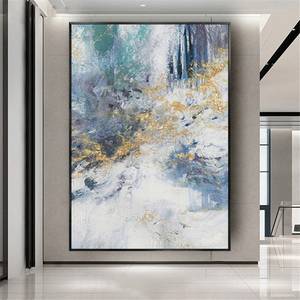 Fábrica al por mayor <span class=keywords><strong>cuadro</strong></span> <span class=keywords><strong>abstracto</strong></span> grande sobre lienzo <span class=keywords><strong>gris</strong></span> oro blanco marco moderno Arte <span class=keywords><strong>Abstracto</strong></span> decoración del hogar pintura al óleo de pared - Product Image 2