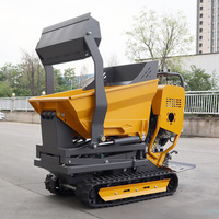Haute Performance Mini Dumper Crawler Fonction De Levage Hydraulique Mini Dumper Sur Chenilles Ferme Jardin 500kg Mini Dumper Sur Chenilles