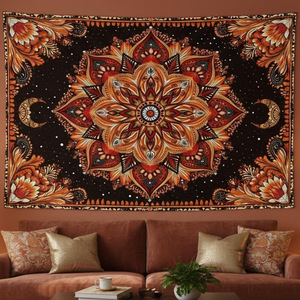 Tappeto Murale Bohemien Floreale <span class=keywords><strong>Datura</strong></span>, Ecologico in Poliestere Lavabile, Decorazione da Parete Tessuta, Personalizzabile, Vendita Calda Transfrontaliera - Product Image 4