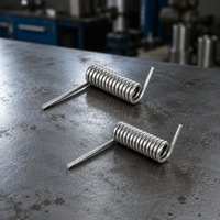 Resorte de Torsión de Doble Retorno de Acero Inoxidable, Tamaño Personalizado, Resorte de Torsión Industrial de Alto Torque