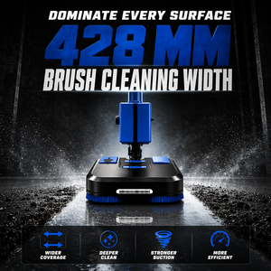 New Mini <b>Walk</b> Behind Self-Propelled Floor Scrubber E430B Cordless Lithium Battery Cleaning <b>Machine</b> LED Light for Workshop Office - Product Image 1