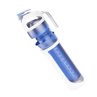 Bouteille d'eau de sport Tritan 500 ml sans BPA, anti-fuite, avec couvercle à rabat et poignée de transport, bouteille de fitness réutilisable pour la salle de sport