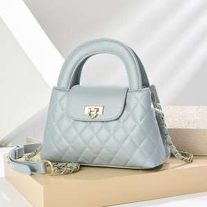 Nuevo Bolso de Hombro Cruzado de Cuero Suave a Cuadros para Mujer 2026 con Cadena - Product Image 4