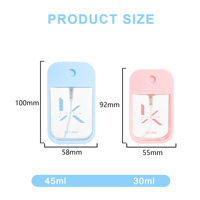 Flacon pulvérisateur portable OEM 30ml 45ml en forme de carte, atomiseur de parfum plat de poche en plastique durable et écologique, flacon de voyage à main