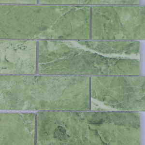 Azulejo de mosaico de vidrio reciclado de rayas verdes, pegatina impermeable, mosaico de guijarros de piscina verde para azulejo de piscina de Villa - Product Image 3