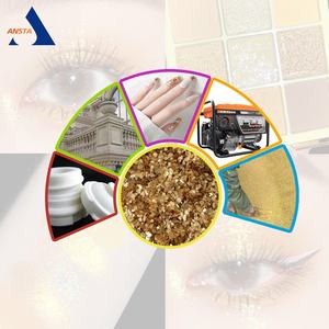 Оптовая продажа, натуральный синтетический слюда, кальцинированный Золотой слюдяной чешуйчатой стружки, мусковитовый порошок - Product Image 5