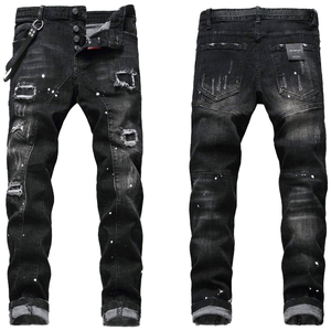 Pantalones Vaqueros Ajustados de Primera Calidad, Rotos y Desgastados, con Rasguños, para Hombre, Ropa de Diseñador Nueva, Pantalones Vaqueros para Hombre - Product Image 1