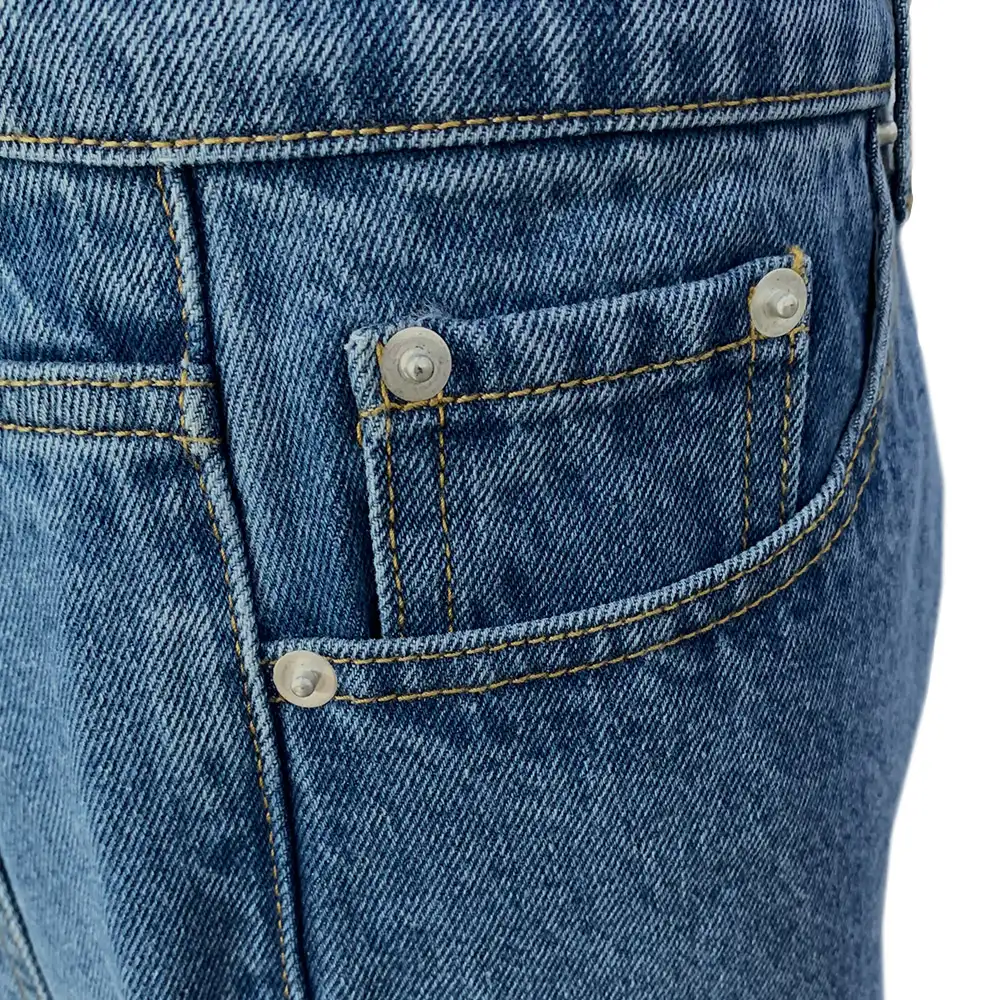 Jeans Baggy Custom Logo Men's Loose Fit Solid Jeans Male Female Wide Leg Washed Blue Denim Pants Mid Waist Straight Baggy Skate Jeans Pants