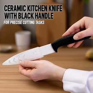 Coltello da Cucina in Ceramica con Manico Nero per Tagli Precisi - Product Image 3