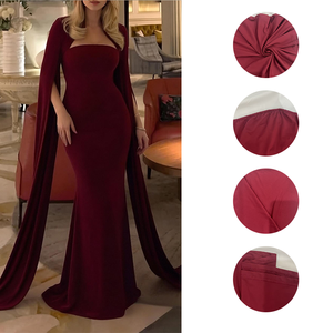 <span class=keywords><strong>Robe</strong></span> de soirée sirène élégante <span class=keywords><strong>sans</strong></span> bretelles avec manches cape, couleur unie, longueur ras du sol, pour femme, printemps-automne, formelle et décontractée, vente en gros - Product Image 2