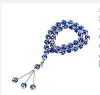 Vente en Gros de Perles de Tasbih Faites à la Main, Pas Chères, 33 Perles, Tasbih Islamique en Acrylique, Bois, Cristal, pour la Prière Musulmane
