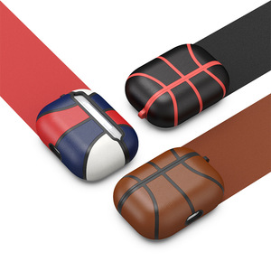 Nouveau casque de basket-ball étui de protection motif litchi ultra-mince fait à la main couverture anti-chute pour <span class=keywords><strong>Airpods</strong></span> Pro - Product Image 6