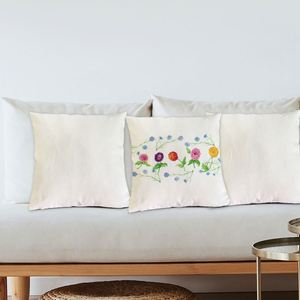 Machine Washable <b>Pillow</b> <b>Cover</b> Diy Craft Couch Cushion <b>Covers</b> 100% Polyester Cotton Feeling Natural Canvas for Sublimation - Product Image 1