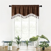 Zucchi Cantonnière de fenêtre et de porte, Décoration intérieure, pour cuisine, unie, simple, moderne, en chenille épaisse, petite cantonnière 100%
