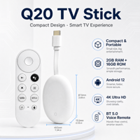 Q20 Smart Stick H618 Android 12 2GB 16GB 4K Quad Core Dual WIFI6 BT 5.0 Lecteur TV Compact Dolby Lemon OEM ODM Logo 1 pièce MOQ