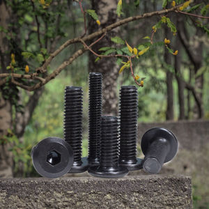 Vis autotaraudeuses en acier galvanisé zingué M3 M4 M5 à tête fraisée hexagonale, longueur 12 mm, système métrique DIN 7500 - Product Image 2